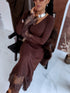 Adīta kleita "EMBER FIRE 552" - CHOCO